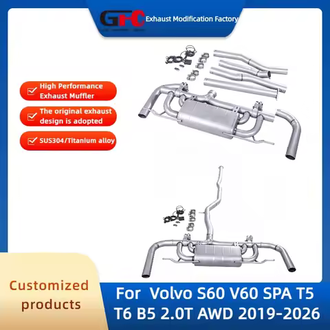 Catback Valvetronic Muffler for Volvo S60 V60 SPA T5 T6 B5 2.0T AWD 2019-2026 High-Performance SUS30