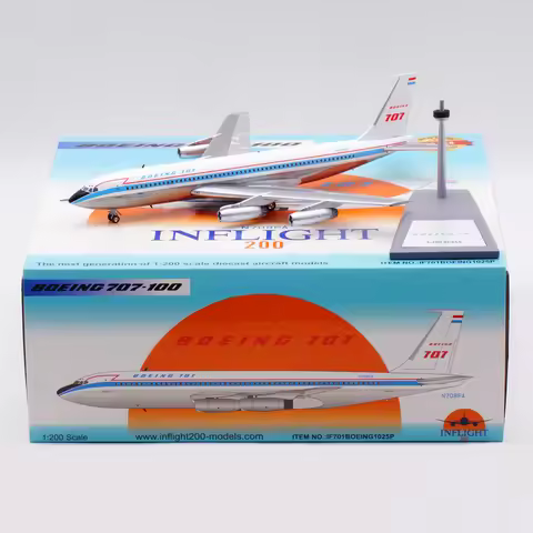 IF701BOEING1025P Alloy Collectible Plane Gift INFLIGHT 1:200 Boeing B707-100 "Polished" Diecast Airc
