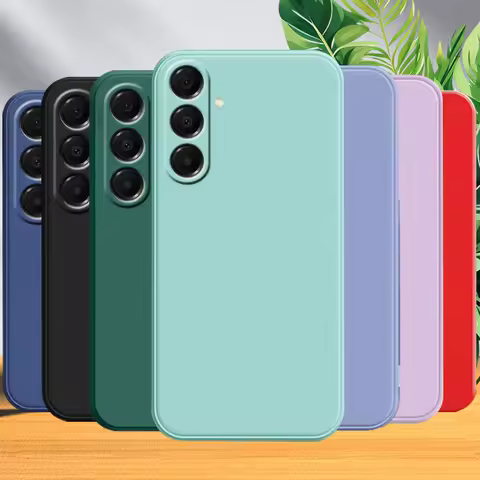 For Samsung A17 Case Cover Samsung Galaxy A17 Capas Phone Back Bumper Original Liquid Silicone Soft 