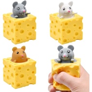 KiKi Cheese Mouse Squishy Toys Squeeze Toys for Kids Stress Reliever Toys Fidget Toys