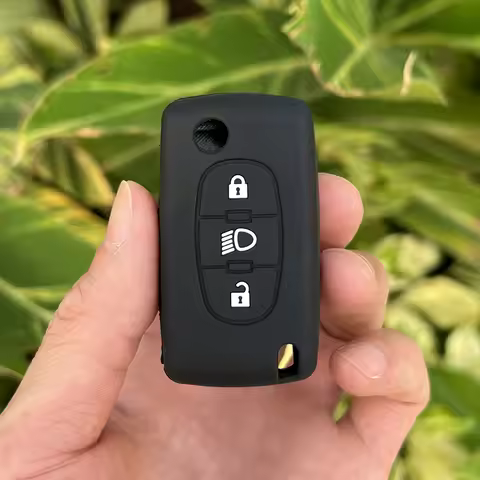 Silicone Car Key Cover for Citroen C4 2008 Picasso Berlingo C3 C5 X7 Xsara C6 C8 Folding 3 Button Ke