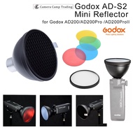Godox AD-M Mini Reflector & Godox AD-S2 Standard Reflector with Color Filter for AD200 AD200Pro AD20