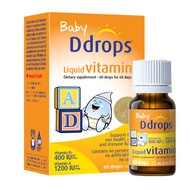 Ddrops Liquid Vitamin A 1200 IU Vitamin D3 400 IU - For Baby 15 Days to 1 Year Babys food supplement