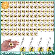 100 Pcs Mini Tape Measure Keychains, 1.5 Inch Retractable Measuring Tapes with Slide Lock, 1m/3ft Ru
