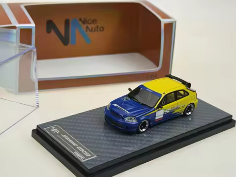 NA 1:64 Honda Civic EK9 Type R SPOON Painted Resin Car Model