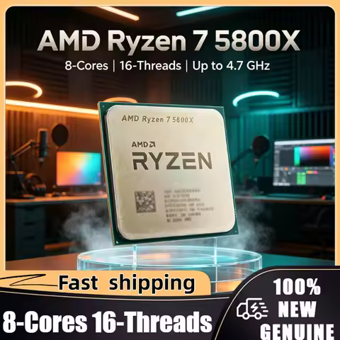 AMD Ryzen 7 5800X Desktop Processor 3200 MT/s DDR4 Up to 4.7 GHz 8-Cores 16-Threads 7nm L3=32M AM4 S