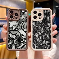 Case For OnePlus 15 13 12 11 13T ACE 6 5 Nord 5 4 3 Lite 8T 10R Black Lace Pattern Soft Shockproof B
