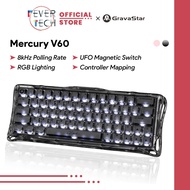 GravaStar Mercury V60 60% Hall Effect Magnetic Switch Gaming Keyboard, 8KHz Polling, Rapid Trigger, 