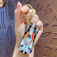 อาบี้และผ้าฝ้ายสูตร F1 Racing พวงกุญแจผู้ชายกุญแจรถ CHAIN กระเป๋าเป้สะพายหลังเด็กจี้ตกแต่งกลางแจ้งขน