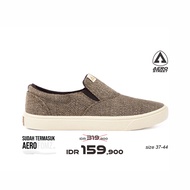 Aerostreet 37-44 Comfy Krem Coklat Tua - Sepatu Slip On Pria Wanita