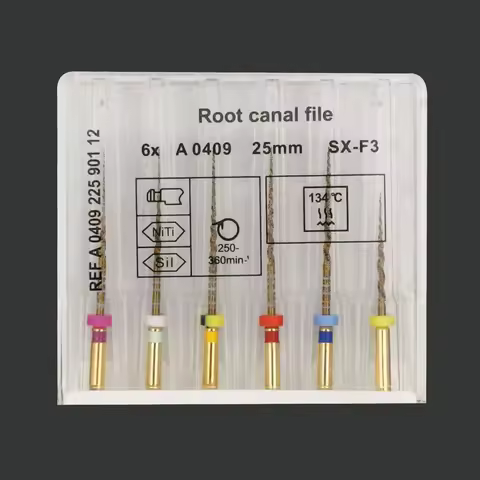 Dental Pro SX-F3 Taper GOLD Super NITI Rotary Files Engine Use Files SX S1 S2 F1 F2 F3 F4 F5 Univers