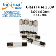 (20pcs) 250V Glass Fuse 5x20 6x30mm 0.1A 0.2A 0.25A 0.5A 1A 1.5A 2A 3A 4A 5A 6A 10A 12A 15A 20A 25A
