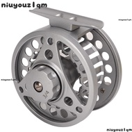 NIUYONI Full Metal Fly Reel, Silver 3/4WT Fly Fishing Reel, Durable Aluminum Alloy Left Right Handed
