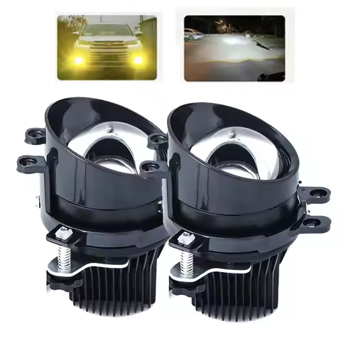 For Toyota Nissan Bracket 3Inch bi led projector laser fog lights high power 80W Bi Led lens High/ l