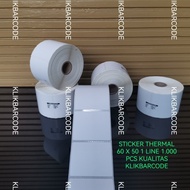 Thermal LABEL 60x50 STICKER Etiquette 60x50 1000PCS BARCODE TOPCOAT