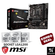 MSI B460M BOMBER INTEL B460 LGA1200 MOTHERBOARD + INTEL 10TH GEN CPU COMBO PROMO
