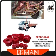 POLYMANN HINO DUTRO 300 WU710 FRONT STABILIZER BUSH SET PERFORMANCE POLY LINE BAR SATAY GETAH SWAY R