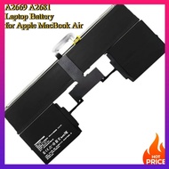 New A2669 A2681 Laptop Battery for Apple MacBook Air 13 Inch M2 2022 Year 11.54V 52.6Wh 4561mAh for 