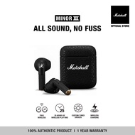 MARSHALL MINOR III BLACK - รับประกัน 1 ปี + ส่งฟรีทั่วไทย (หูฟังบลูทูธ หูฟังไร้สาย หูฟัง true wireless หูฟัง marshall หูฟังเบสหนัก)