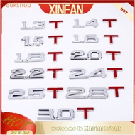 XINFAN 3D metal car sticker 1.8T car label 1.5T displacement sticker 2.0T label V6 letter sticker 4W