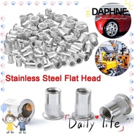 DAPHNE 10pcs Flat Head  Rivet Nut Tool Set Threaded Rivet