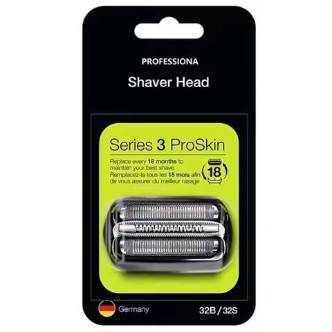 32B Replacement Head Foil & Cutter Compatible with Braun Shaver Series 3 32B 3000s, 3010s, 3040s, 30