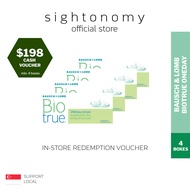 [sightonomy]  $198 Voucher For 4 Boxes of Bausch and Lomb Biotrue ONEday Daily Disposable Contact Lenses