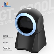 GTCODESTAR GT-8800L 2D Wireless USB QR Code Desktop Barcode Scanner Omni-Directional Laser Light Sup