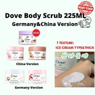 READY STOCK DOVE BODY SCRUB 225ML 磨砂膏 (GERMANY&CHINA VERSION)(BEST SELLER: POMEGRANATE)BODYSCRUB SMO