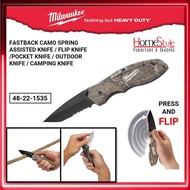 Milwaukee FASTBACK™ Camo Spring Assisted Knife / Flip Knife / Pocket Knife / Outdoor Knife / Camping Knife (48-22-1535)