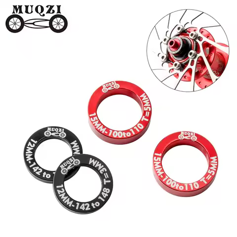 MUQZI 1 Pair Mountain Bike Hub Conversion Washer 3/5mm Front Rear Hub Adapter Gasket 100 To 110mm/14
