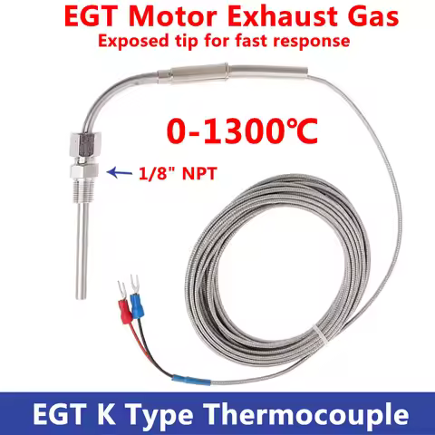 Stainless Steel EGT Temperature Sensors 0~1300°C Thermocouple K Type For Motor Exhaust Gas Temp Prob