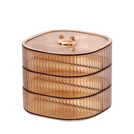 Luxury cat lid 3-tier CNY jam tray