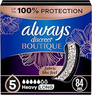 Always Discreet Boutique Incontinence & Postpartum Incontinence Pads for Women, Size 5, Moderate Abs