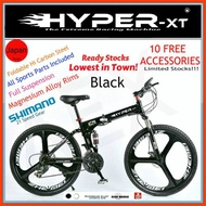 ♦VERSION 2♦ HYPER-XT Premium Quality Foldable Mountain Sports Bike with Shimano Parts FREEBIES!