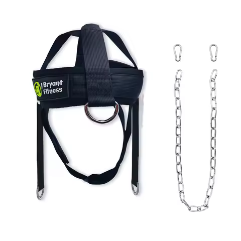 Diverse Workout Weight Training Head Neck Harness with Adjustable Strap Chin Pad Chain for Neck Powe