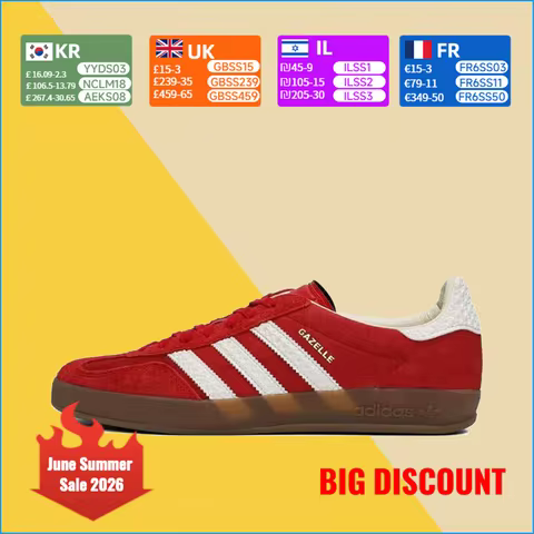 ADIDAS GAZELLE INDOOR Unisex Casual Shoes Retro and versatile, stylish and lightweight Low-top skate