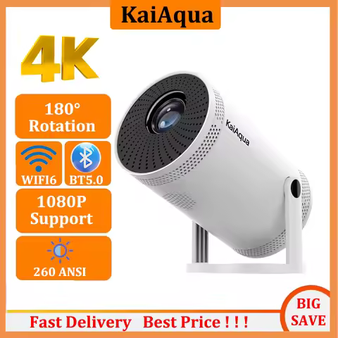 KaiAqua FY300 4K 260 ANSI Portable Projector 1080P Support WIFI BT5.0 Auto Keystone Home Cinema Thea