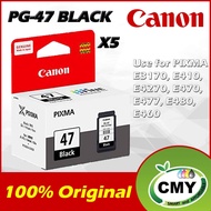 Canon PG-47 Black Ink Cartridges x 5 units Original Genuine - PIXMA E400 E410 E460 E470 E480