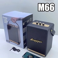 (ปรับเบสได้) ลำโพงบลูทูธ M66/M66PRO 35วัตต์ แบตเตอรี่3000mAh รองรับ Bluetooth SDCARD AUX กีตาร์ เบสห