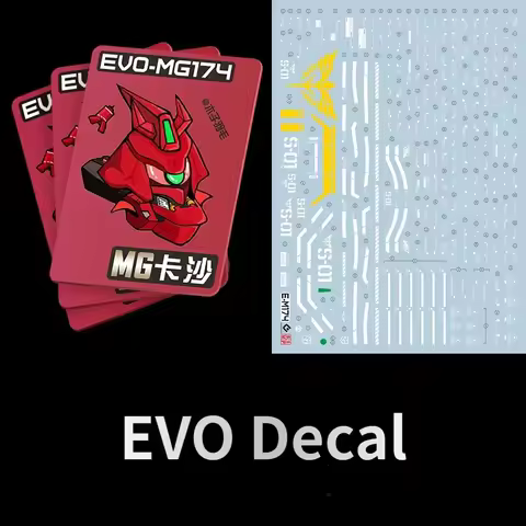 EVO Decal E-M174 for EVO-MG174 MG SAZABI Ver.Ka Model Kits Fluorescent Gold Water Sticker for Assemb
