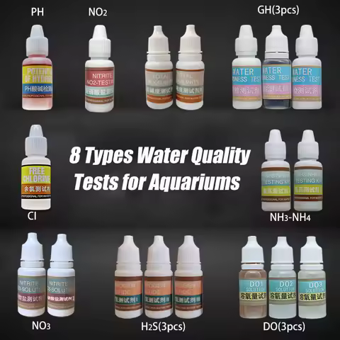 Aquarium Water Test Kits PH NH4 NO2 NO3 GH CI H2S DO Checker Test Agent Aquaculture Fish Tank Tools 