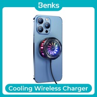 Benks W07สำหรับ iPhone 12 13 Mini Apple14 15 Pro Max แผงระบายความร้อนที่ชาร์จแบบไร้สายระบายความร้อนไ