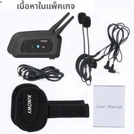 XINOWY V6C ชุดหูฟังหมวกกันน็อครถจักรยานยนต์ Intercom Full-Duplex 1200m ฟุตบอลผู้ตัดสิน Interphone Ar
