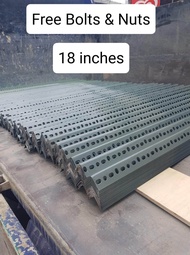 18 inches (1.5 x 1.5) Slotted Angle Bar - Free Bolt & Nuts