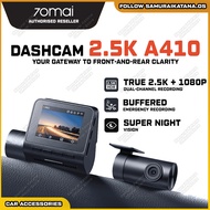 📸 70mai A410 Dash Cam | 2.5K+1080P Dual Dash Camera with HDR | Night Vision
