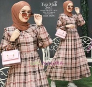 TERMURAH MIDI DRESS TARTAN MIDI DRESS KOTAK KOTAK/MIDI DRESS KOTAK WANITA KEKINIAN/MIDI DRESS KOTAK 