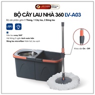 LUMICASA LV-A03 360 Mop Set Includes 1 Bucket, 1 Mop, 2 Mop Cotton