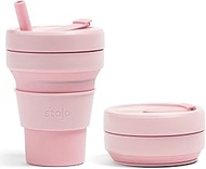 STOJO Biggie Silicone Collapsible Cup, 16oz, Carnation