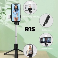 Kaki Tiga LED 70cm Boleh Laras 360 Darjah Tongkat Selfie Bluetooth Remote Untuk iPhone Android Smart